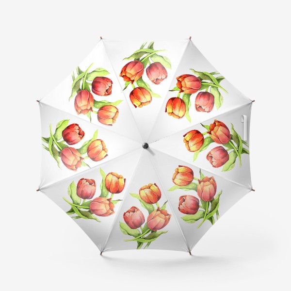 Зонт «Букет красных тюльпанов»