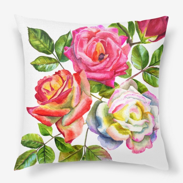 Подушка «Watercolor Roses»