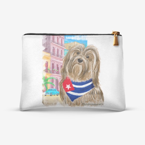 Косметичка «Собаки и путешествия. Гаванский бишон. Куба.»