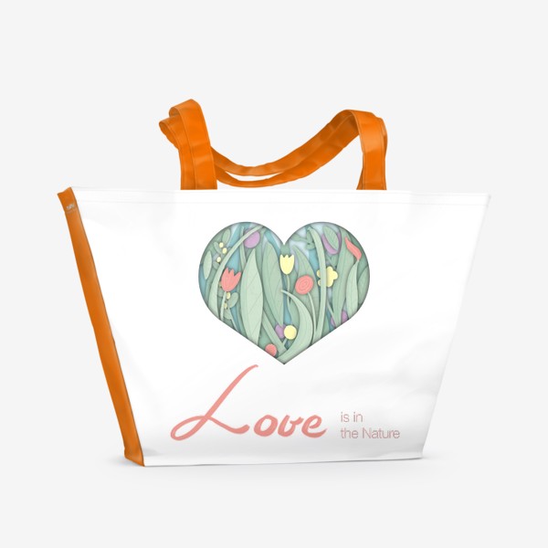 Пляжная сумка «Любовь в нашей природе»