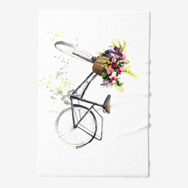 Полотенце «Велосипед с цветами»