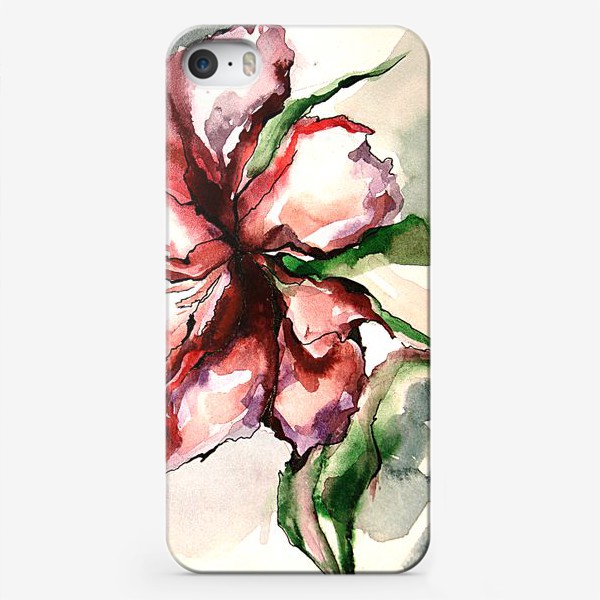 Чехол iPhone &laquo;Красный цветок&raquo;