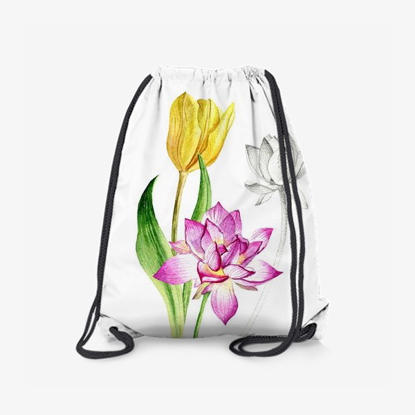 Рюкзак «цветы акварелью»