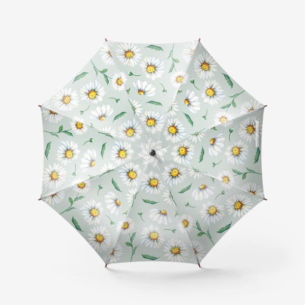 Зонт «Ромашки на сером»