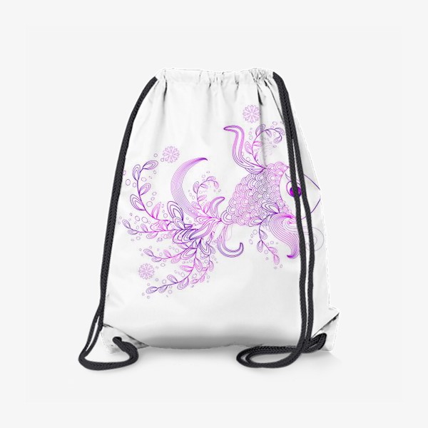Рюкзак «Рыбка с цветочным орнаментом на хвосте»