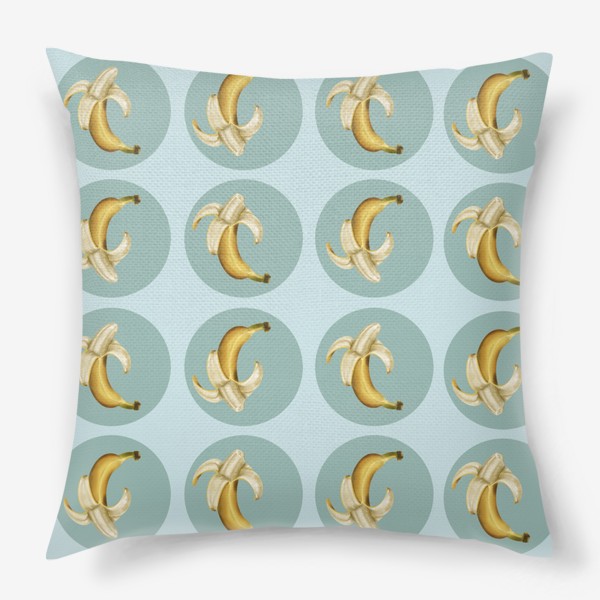 Подушка «Паттерн бананы»