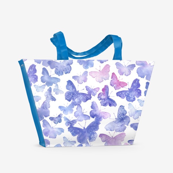 Пляжная сумка «Сияющие бабочки Very Peri»