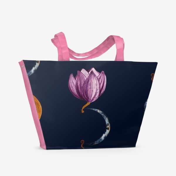 Пляжная сумка «Цветочный космос»