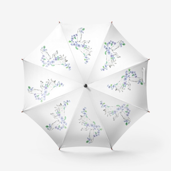 Зонт «Лиса и цветы»