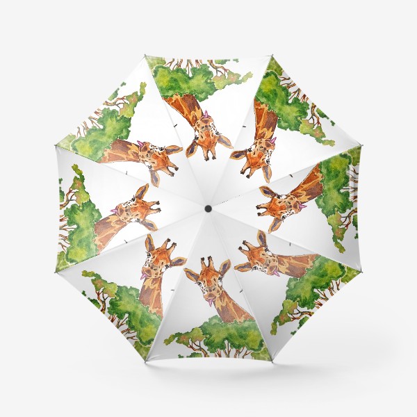 Зонт &laquo;жираф стильный принт растения африка&raquo;
