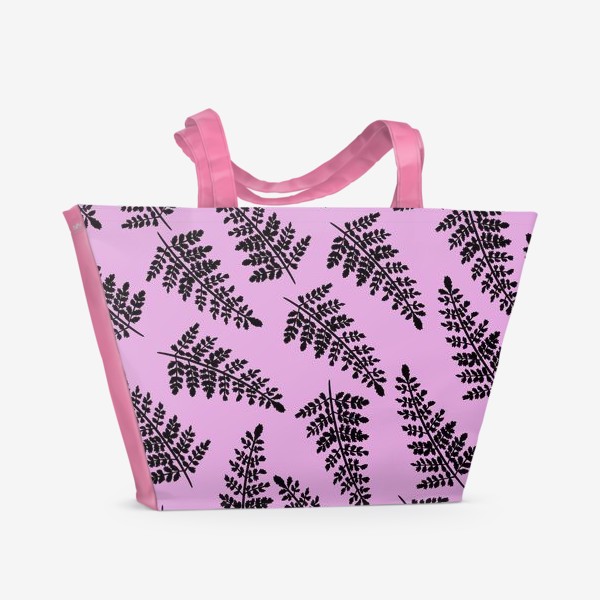 Пляжная сумка «папоротник розовый»