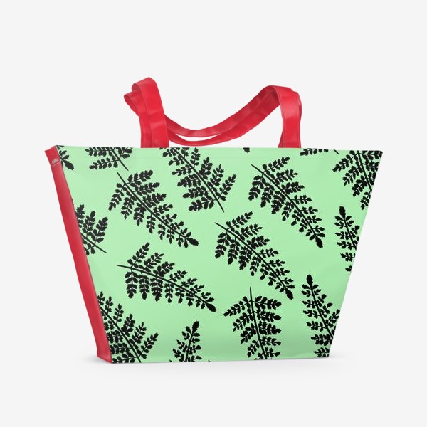 Пляжная сумка «папоротник зеленый»