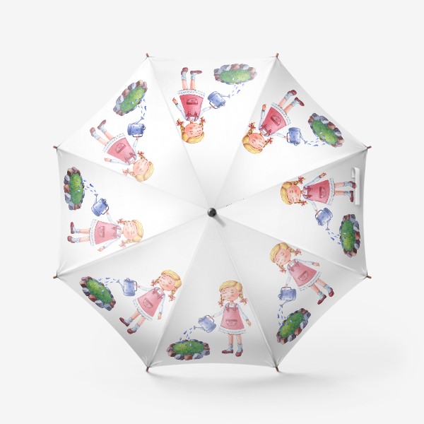 Зонт «Девочка поливает клумбу»