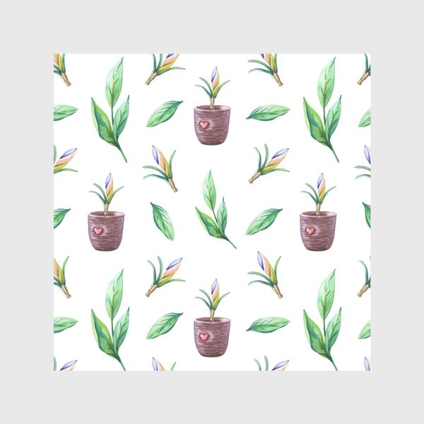 Скатерть «Весенний садовый принт с ростком крокуса»