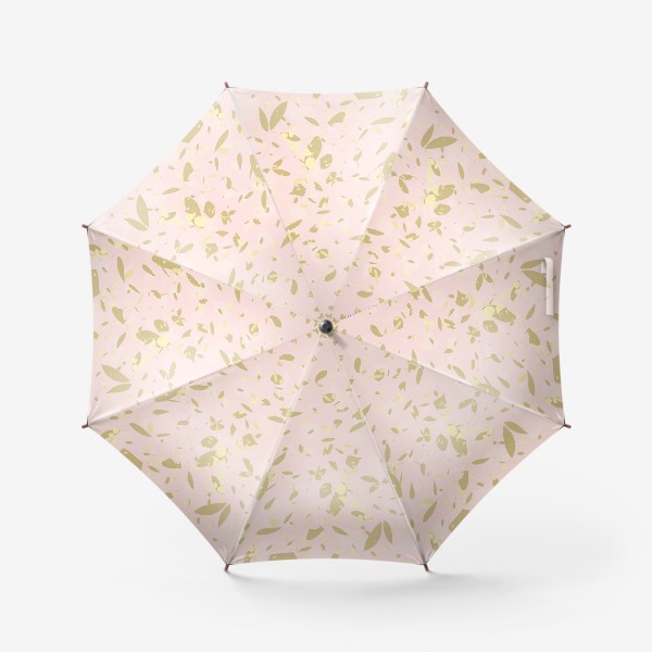 Зонт « «Бесшовный рисунок терраццо. Абстрактные шаблоны дизайна с текстурой терраццо в пастельных розовых, желтых тонах. »»