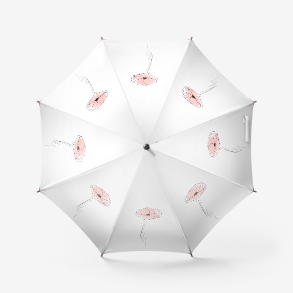 Зонт ««Красный мак, нарисованный вручную»»