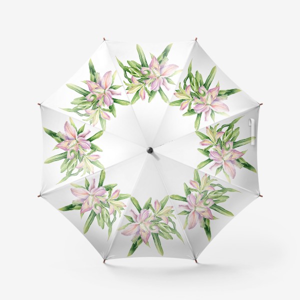 Зонт «Розовая лилия акварелью»