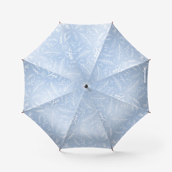 Зонт «Весенний паттерн на голубом фоне»