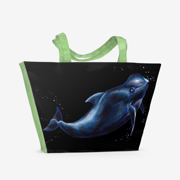 Пляжная сумка «Черный кит»