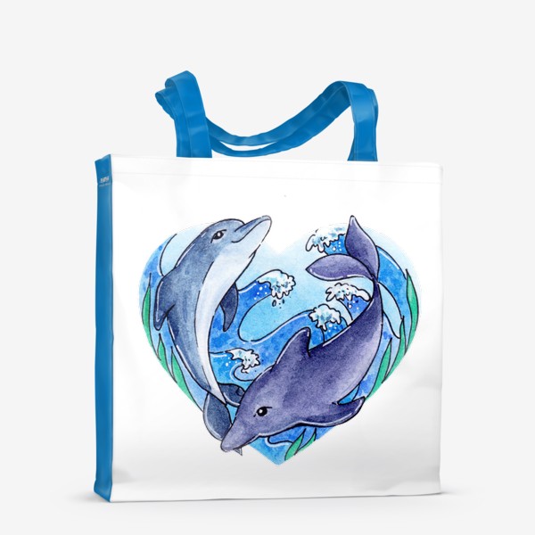 Сумка-шоппер «Дельфины»