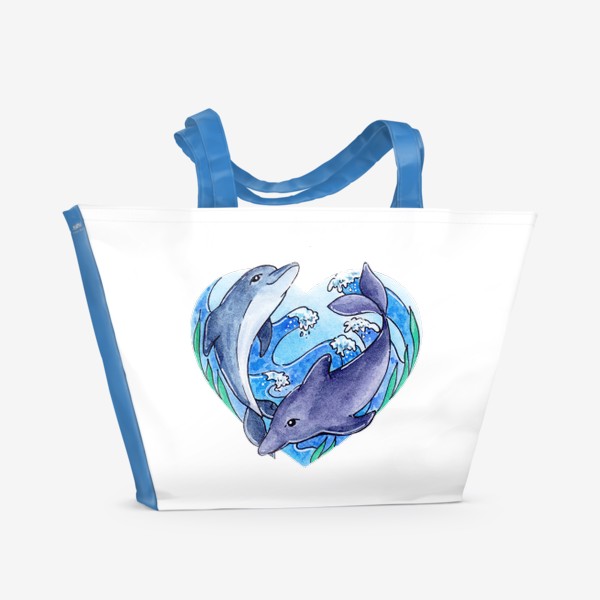 Пляжная сумка «Дельфины»