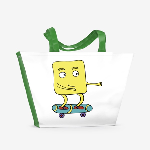 Пляжная сумка «Я люблю кататься на скейте»