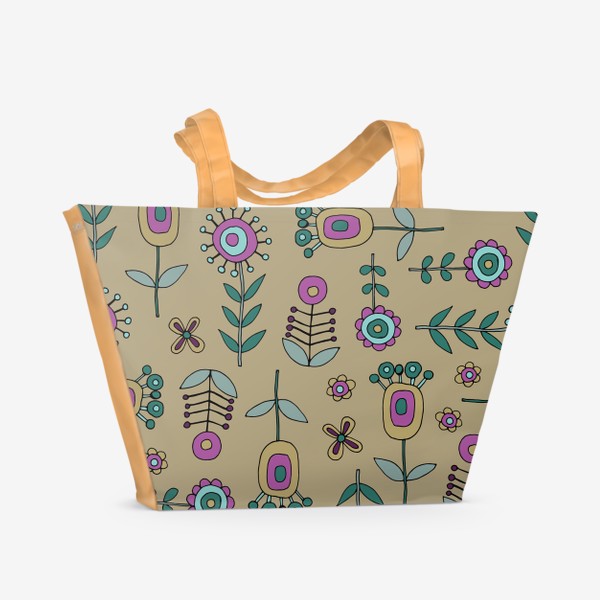 Пляжная сумка «Красивые цветы»