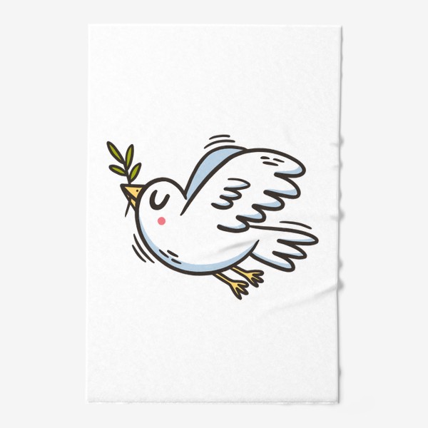 Полотенце «Белый голубь с веточкой»