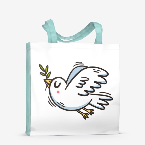 Сумка-шоппер «Белый голубь с веточкой»