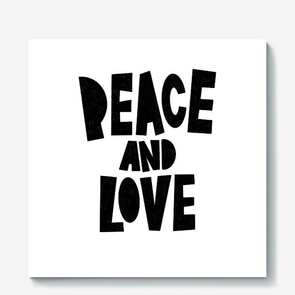 Холст «Peace and love»