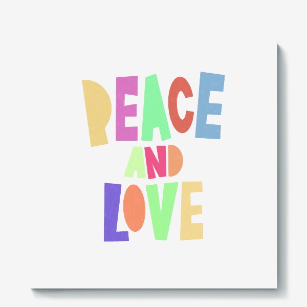 Холст «Peace and love»