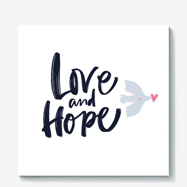 Холст «Голубь надежды. Love and hope»