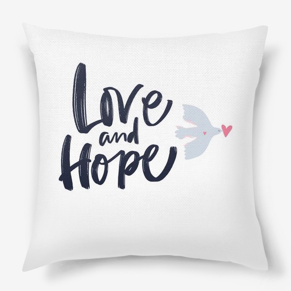 Подушка «Голубь надежды. Love and hope»