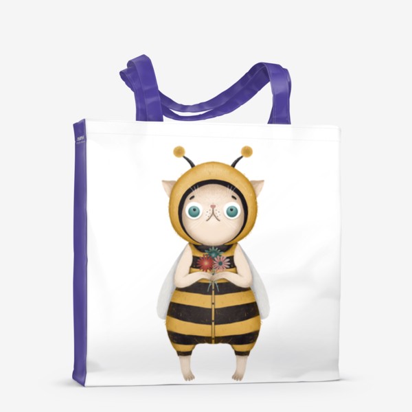 Сумка-шоппер «Кот пчелка. Ожидание лета!»