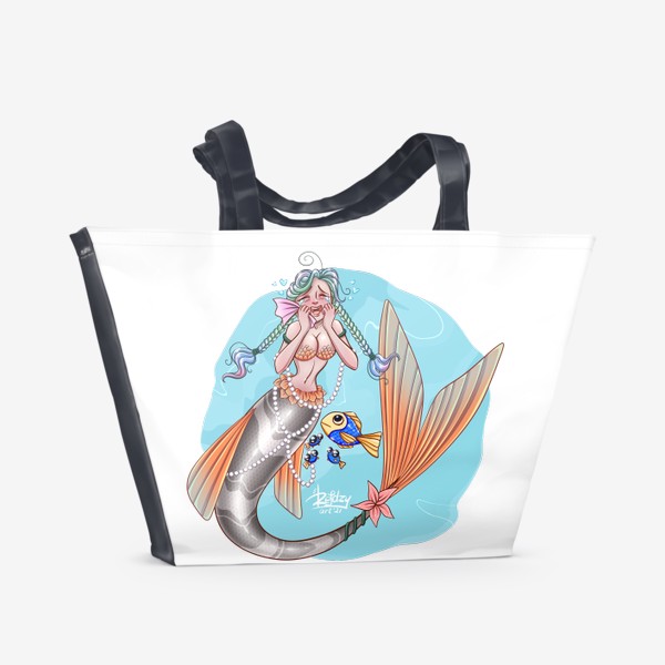 Пляжная сумка «Русалка рыбы»