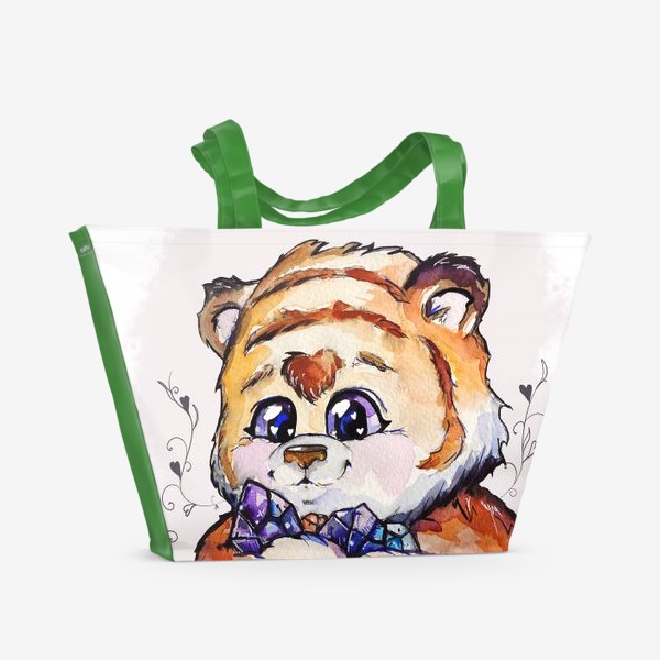 Пляжная сумка «Тигр и кристаллы»