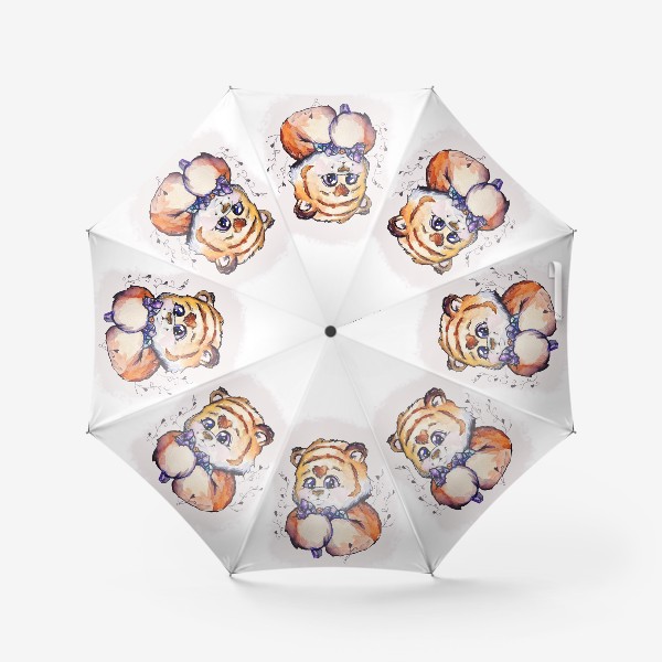 Зонт «Тигр и кристаллы»