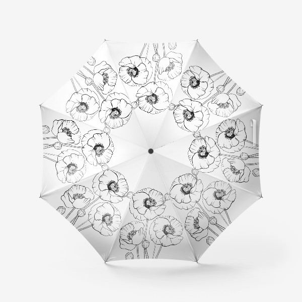 Зонт «Графичные маки»