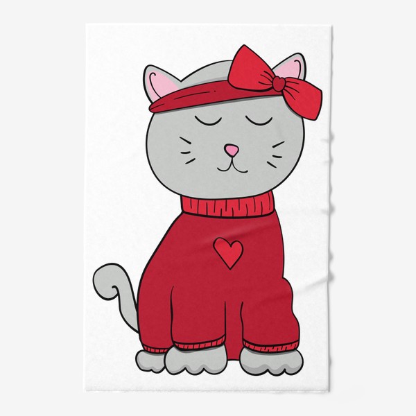Полотенце «Влюбленная кошка»