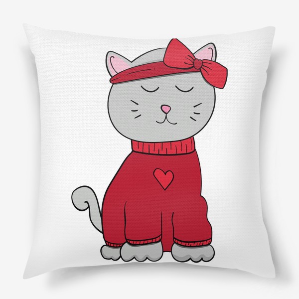 Подушка «Влюбленная кошка»