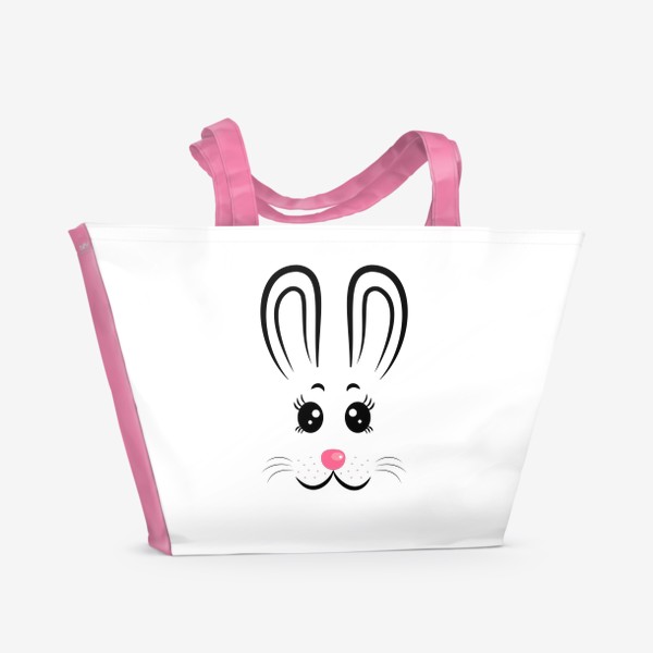 Пляжная сумка «Заяц  в стиле аниме»