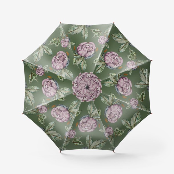 Зонт «Весенний принт с пионами»