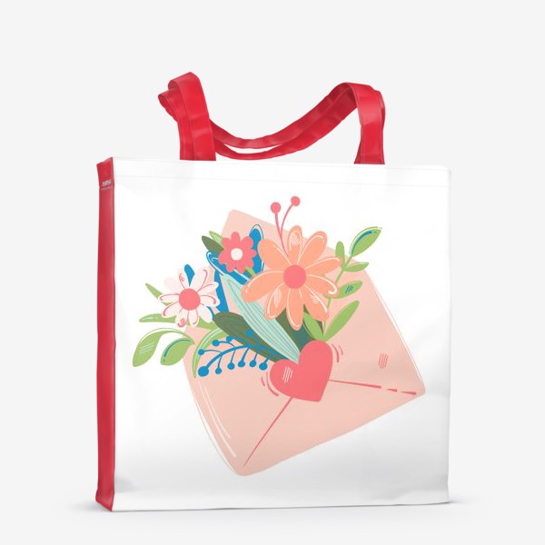 Сумка-шоппер «конверт с цветами»