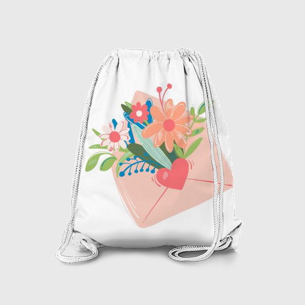 Рюкзак «конверт с цветами»