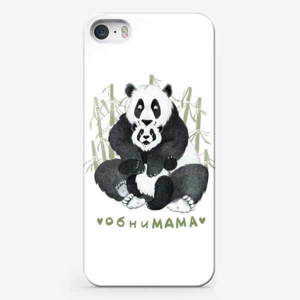 Чехол iPhone «обниМАМА (панды)»