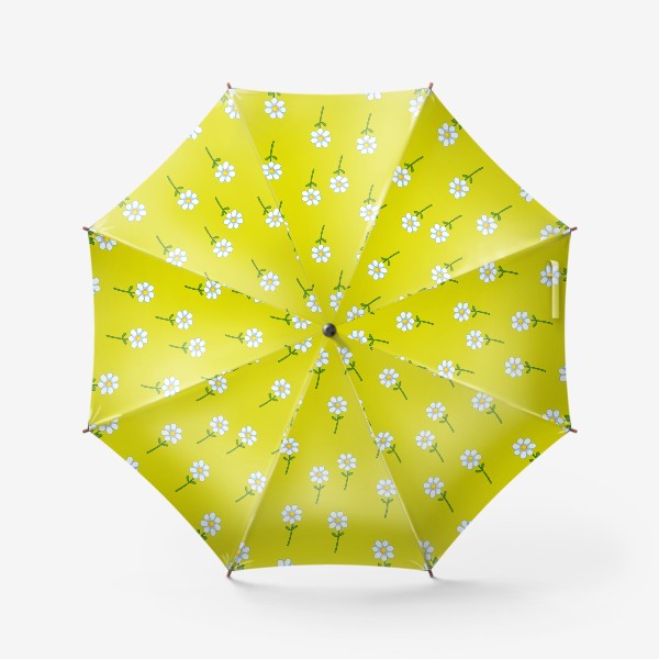 Зонт «Ромашки на желтом фоне»
