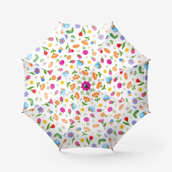 Зонт «Жучки и цветочки»