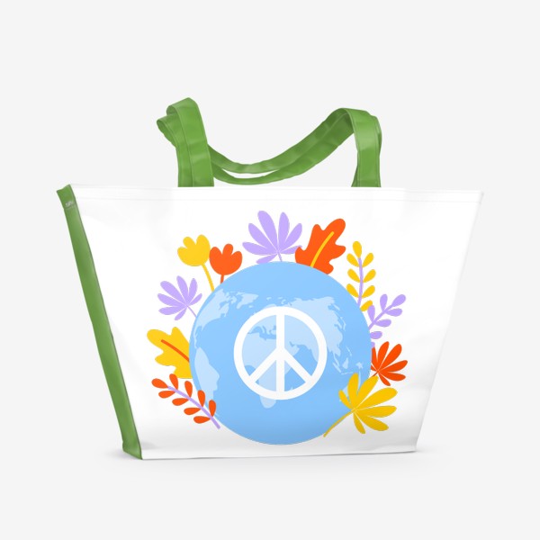 Пляжная сумка «Мир во всем мире!»