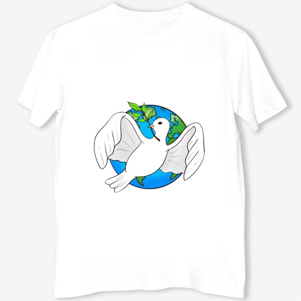 Футболка «Белый голубь - символ мира. #нетвойне»
