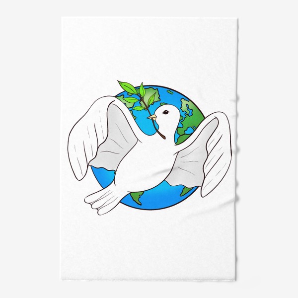 Полотенце «Белый голубь - символ мира. #нетвойне»